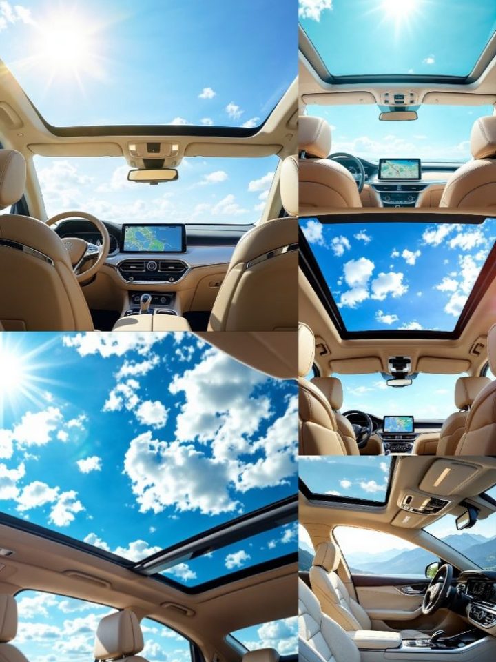 modern indoor car sunroof glass